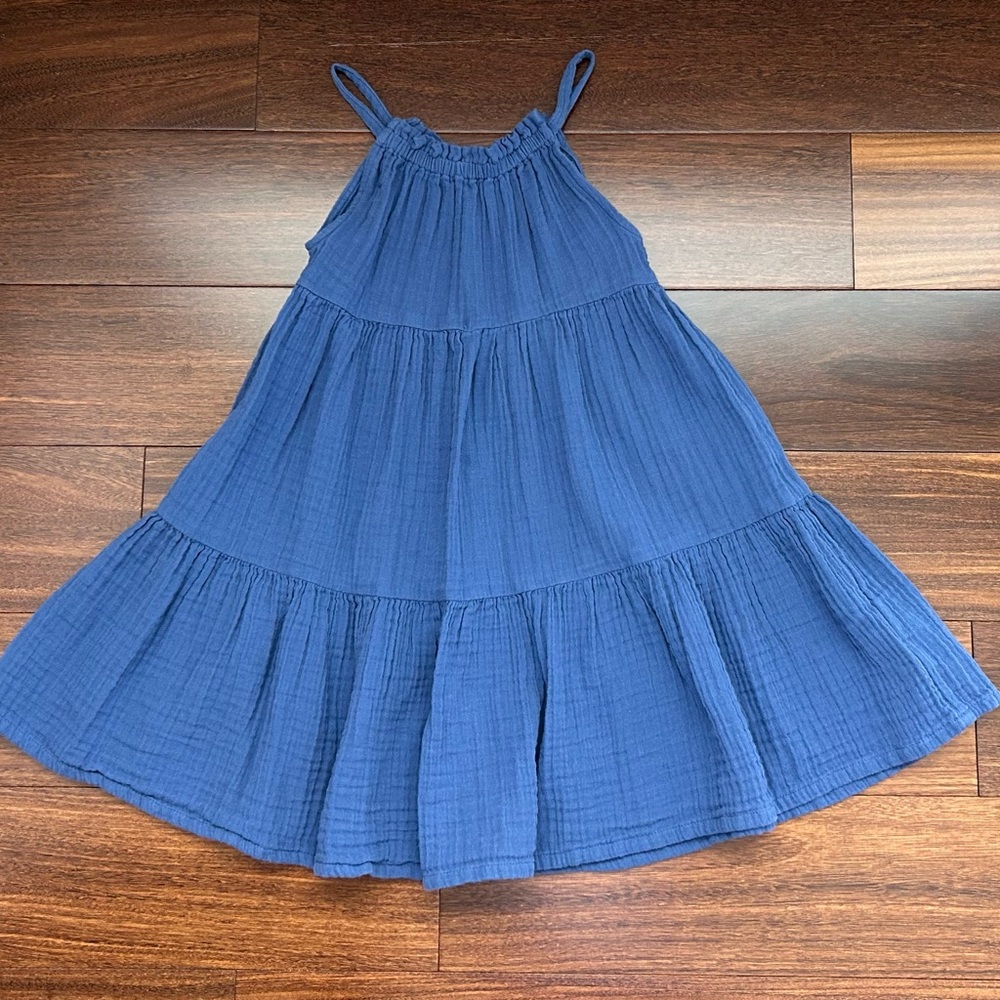 EUC Old Navy Blue Tiered Cotton Sundress for Girls